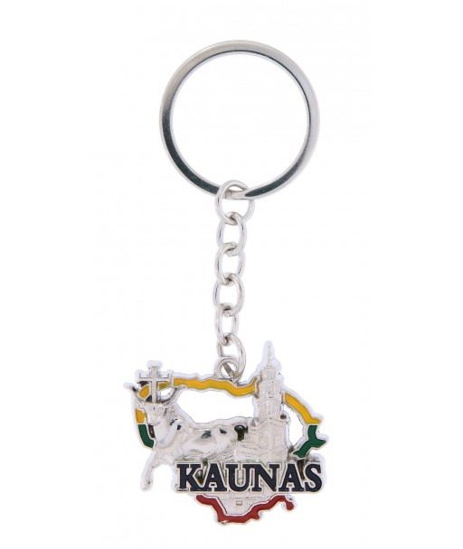 Raktų pakabukas Kaunas su Rotuše ir Tauru